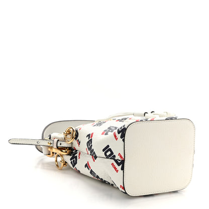 Fendi X FILA Vitello F is Fendi Mania Mini Mon Tresor Bucket Bag White 3 of 11