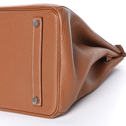 Hermes Taurillon Clemence Birkin 35 Gold 39 of 41