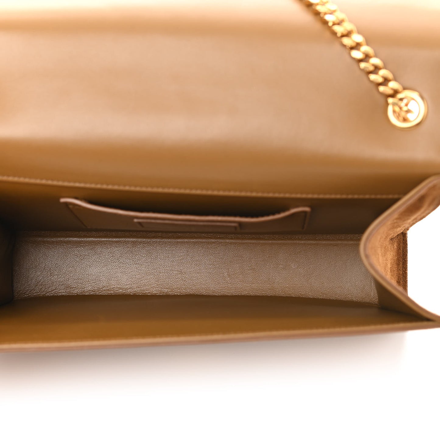 Suede Medium Classic Monogram Kate Tassel Satchel Light Ochre