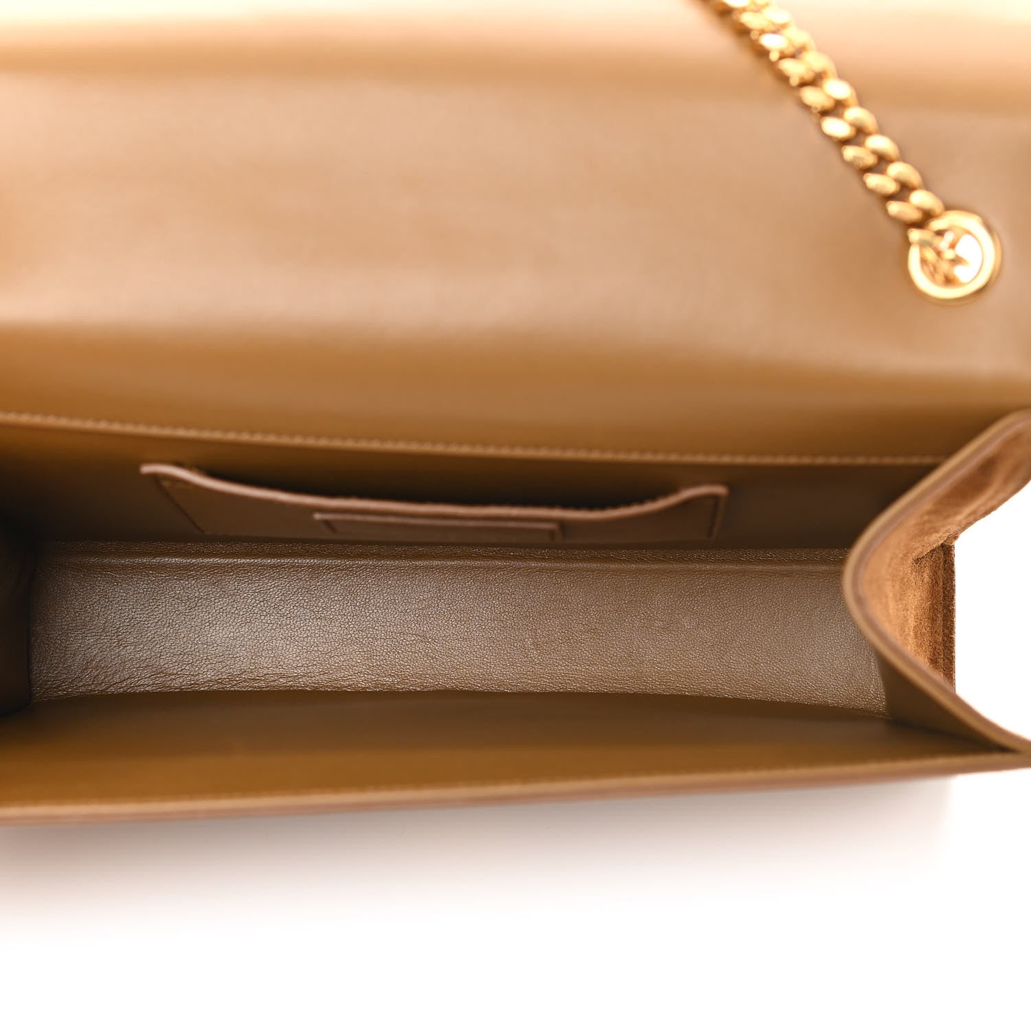 Saint Laurent Suede Medium Classic Monogram Kate Tassel Satchel Light Ochre 5 of 12