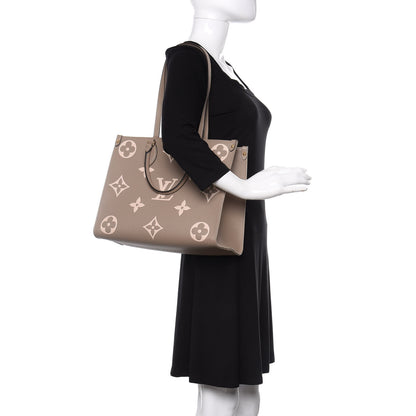 Louis Vuitton Empreinte Monogram Giant Onthego MM Tourterelle Creme 3 of 10