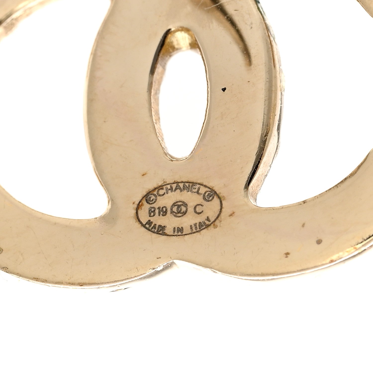 Chanel Crystal CC Earrings Gold Multicolor 4 of 5