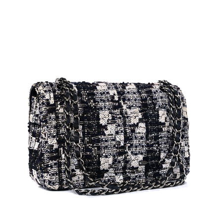 Chanel Tweed Quilted Flap Navy White 3 of 27