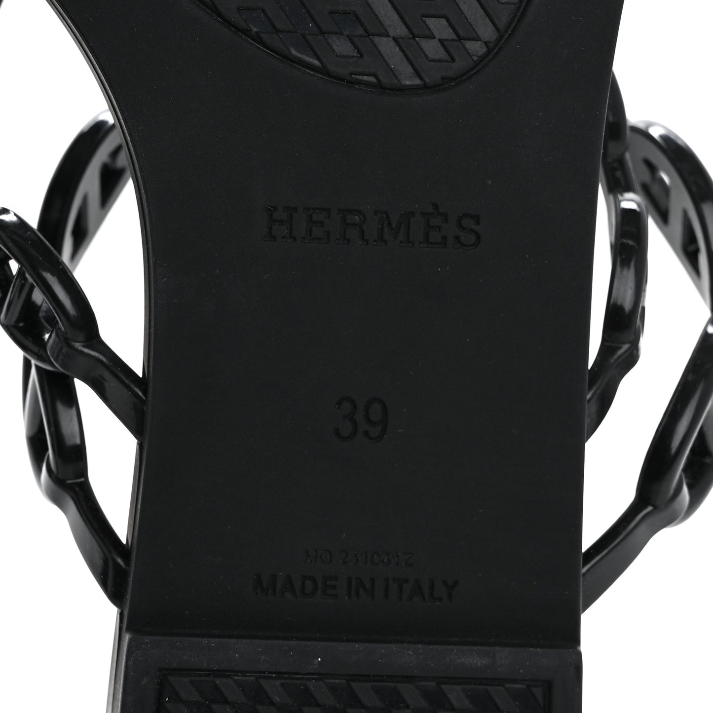 Rubber Chaine d'Ancre Island Sandals 39 Black