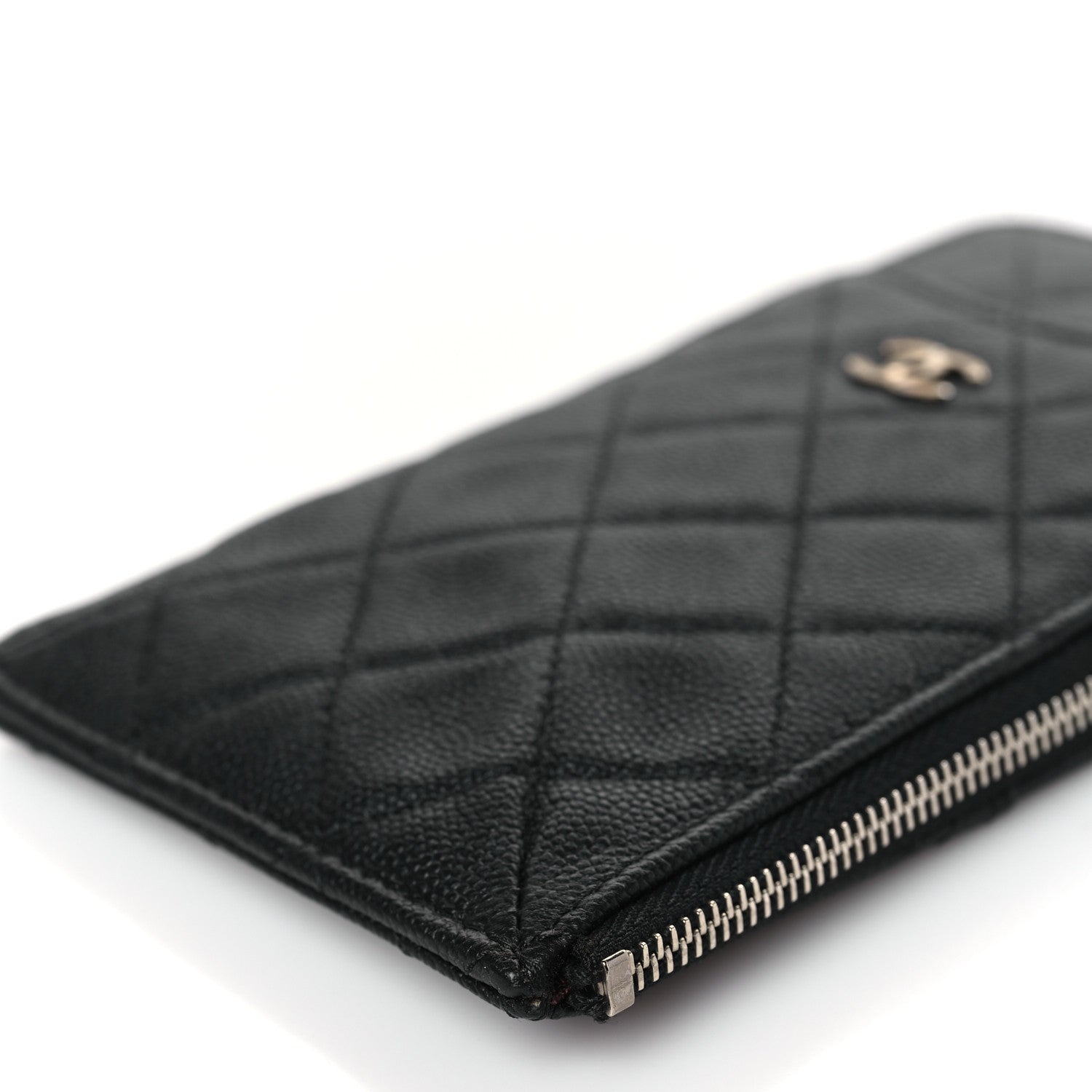Chanel Caviar Quilted Classic Flat Wallet Pouch Black 9 of 9