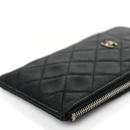 Chanel Caviar Quilted Classic Flat Wallet Pouch Black 9 of 9