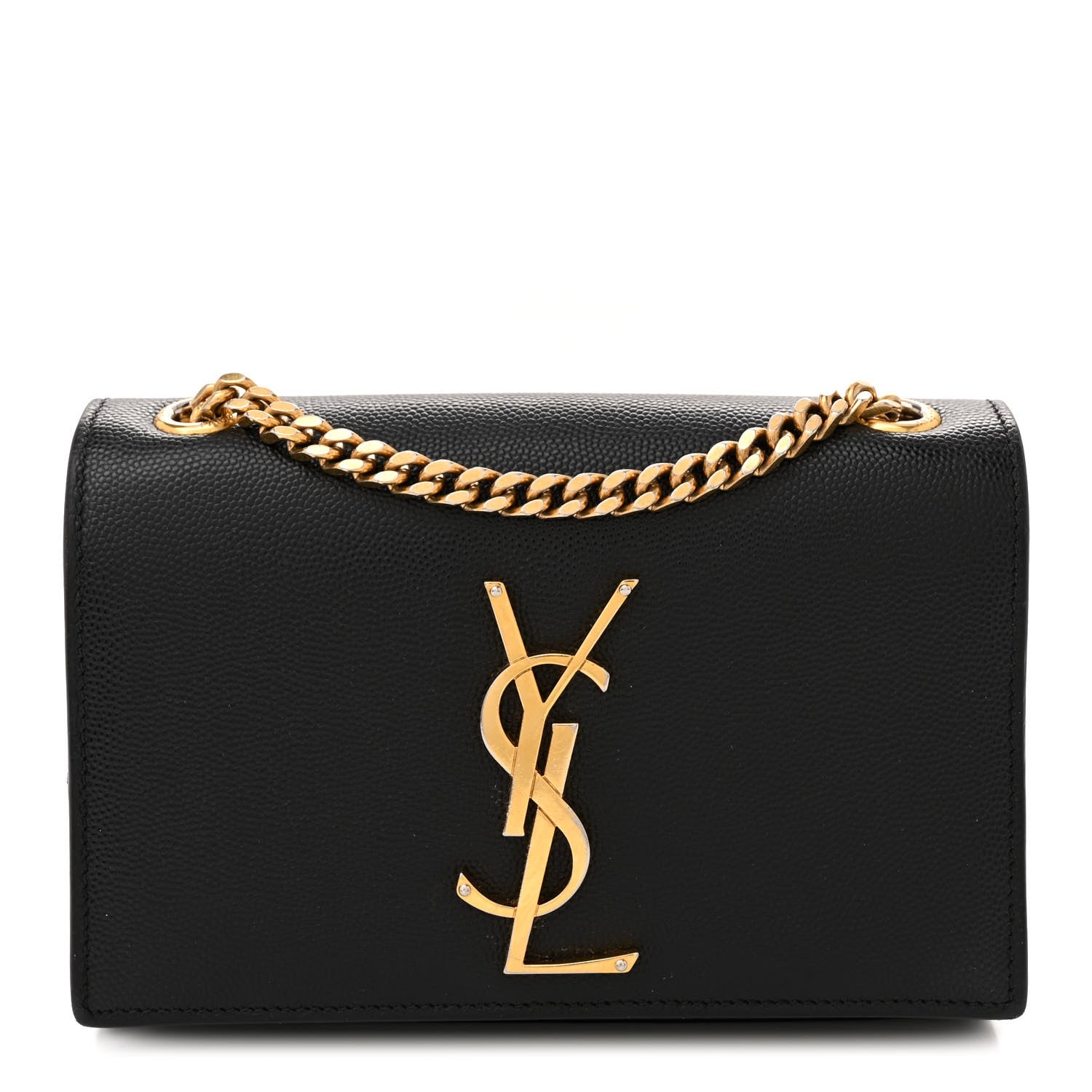 Saint Laurent Grain De Poudre Small Monogram Kate Satchel Black 1 of 11