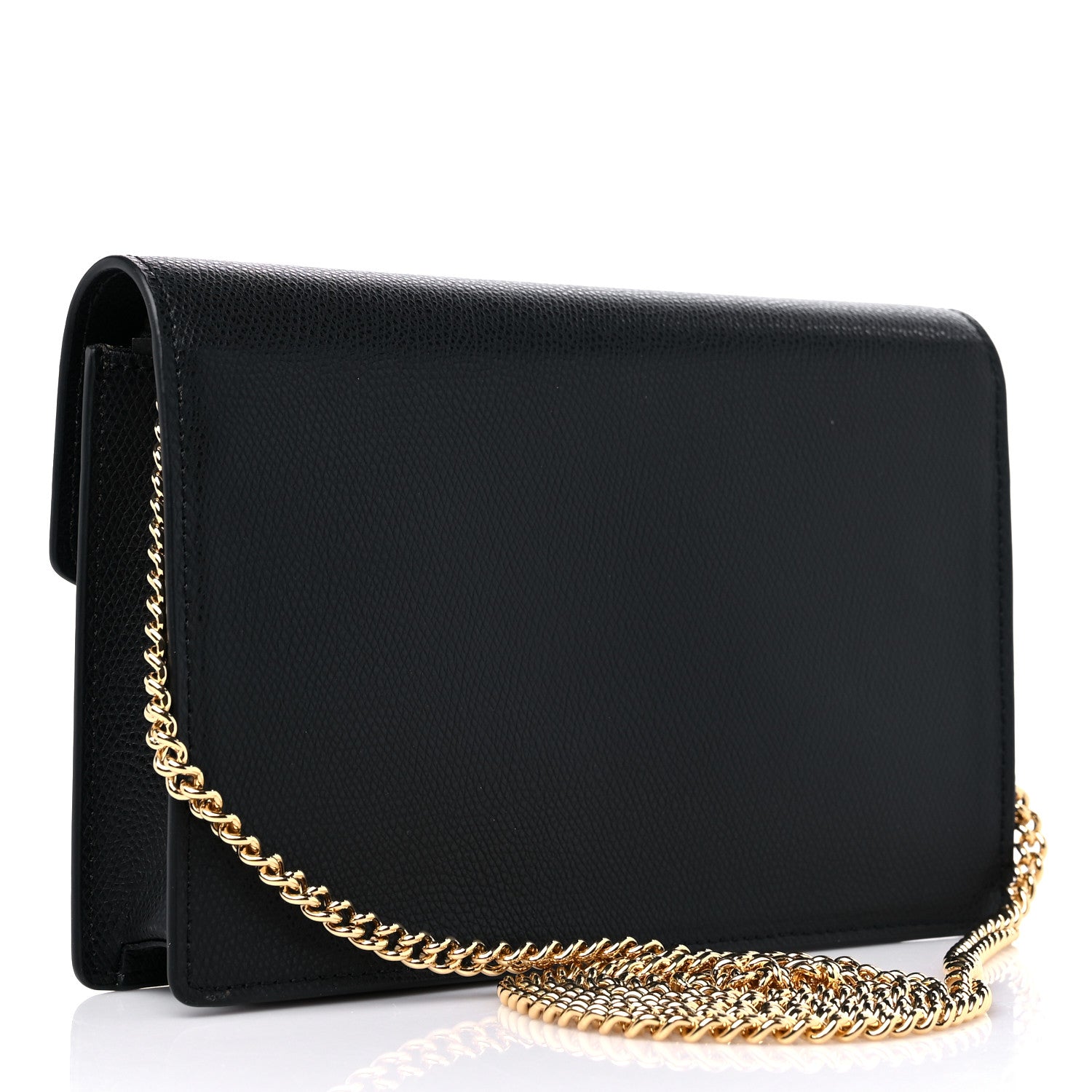 Fendi Vitello Cruise F is Fendi Medium Envelope Wallet on Chain Black 2 of 10