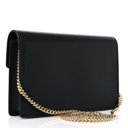 Fendi Vitello Cruise F is Fendi Medium Envelope Wallet on Chain Black 2 of 10