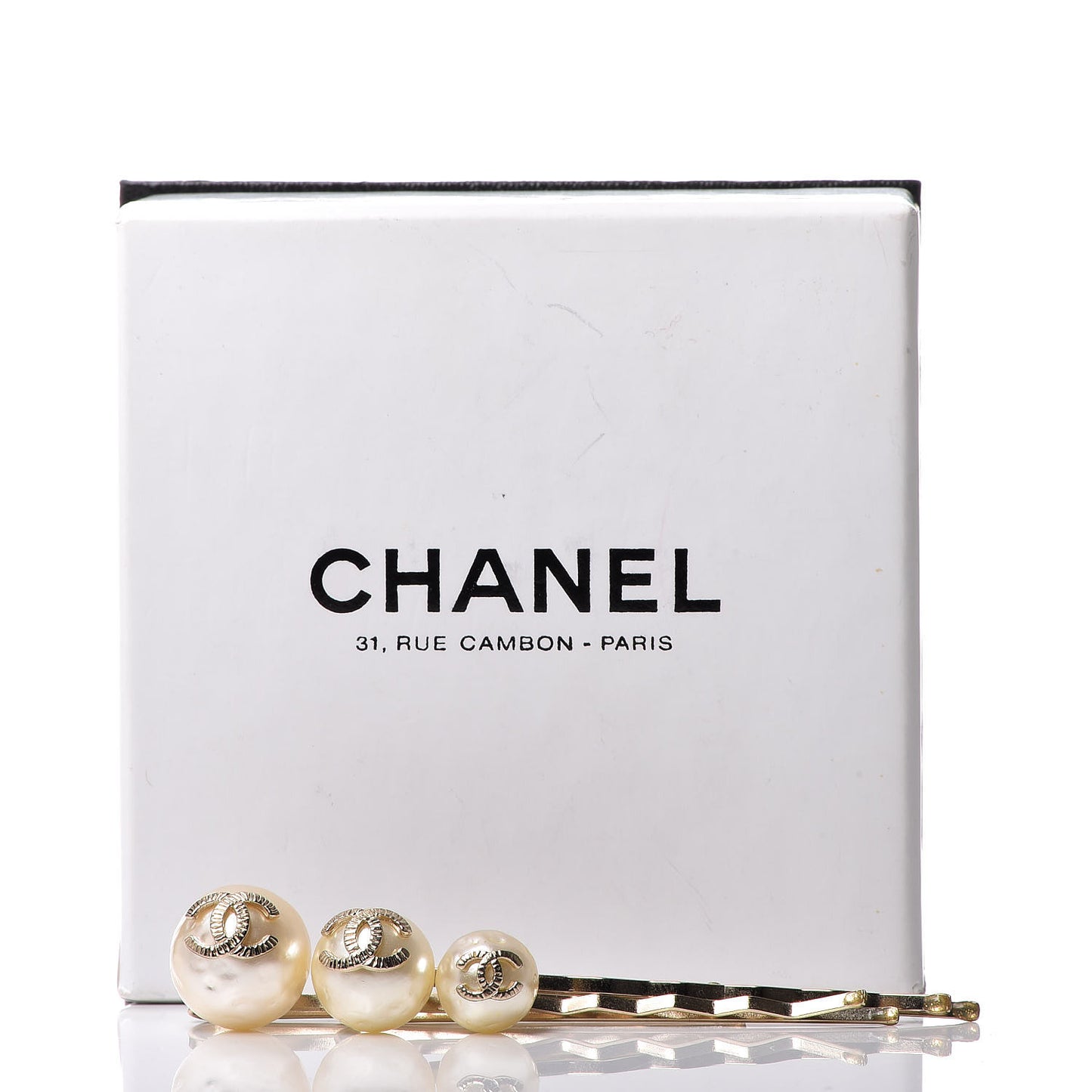 Pearl CC Hair Clip Barrette Set of 3