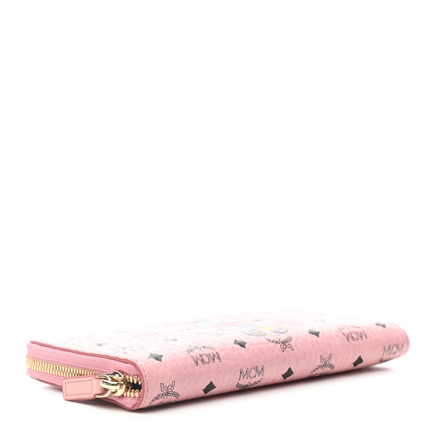 MCM Visetos Rabbit Zip Around Large Wallet Pink 4 of 7
