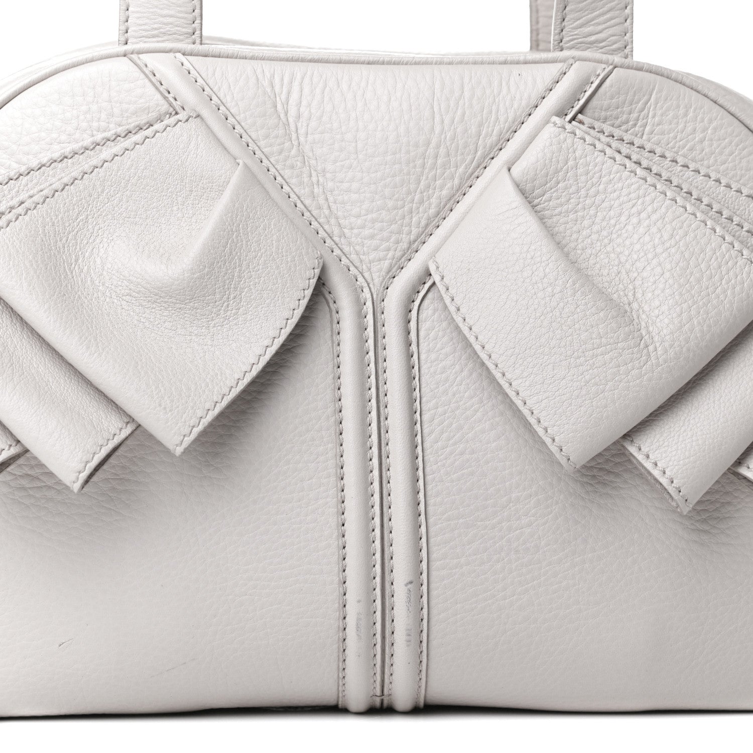 Saint Laurent Calfskin Small Y Bow Tote White 7 of 15