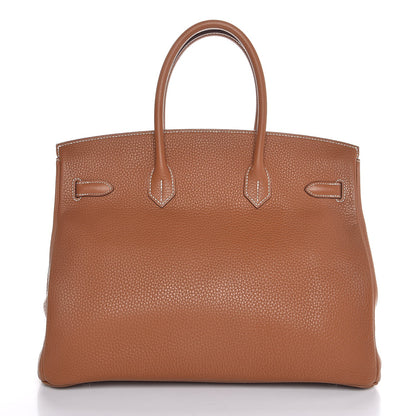 Hermes Taurillon Clemence Birkin 35 Gold 5 of 39