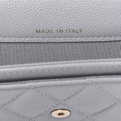 Chanel Caviar Quilted Flap Card Holder Wallet Grey 7 of 11