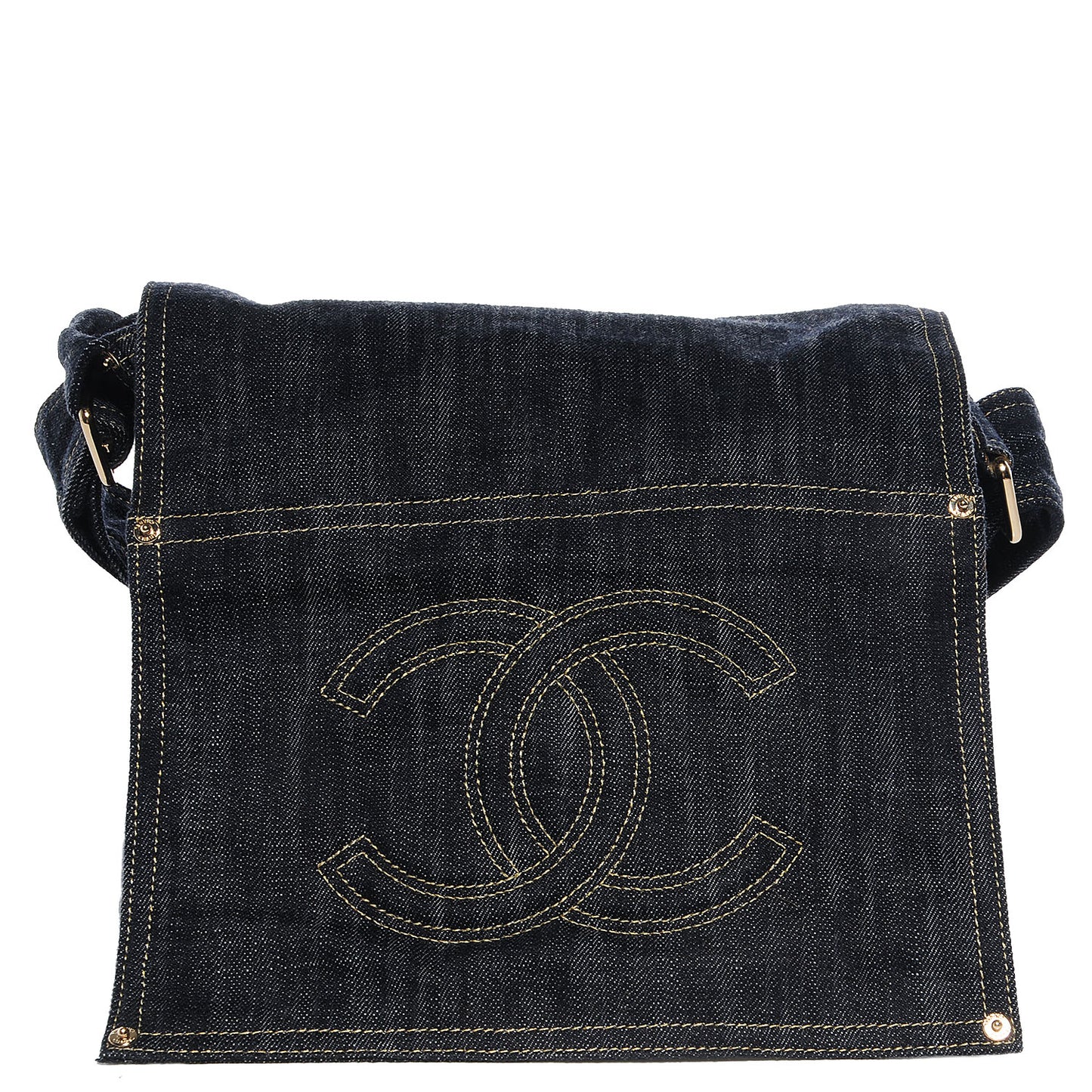 Denim CC Messenger Bag