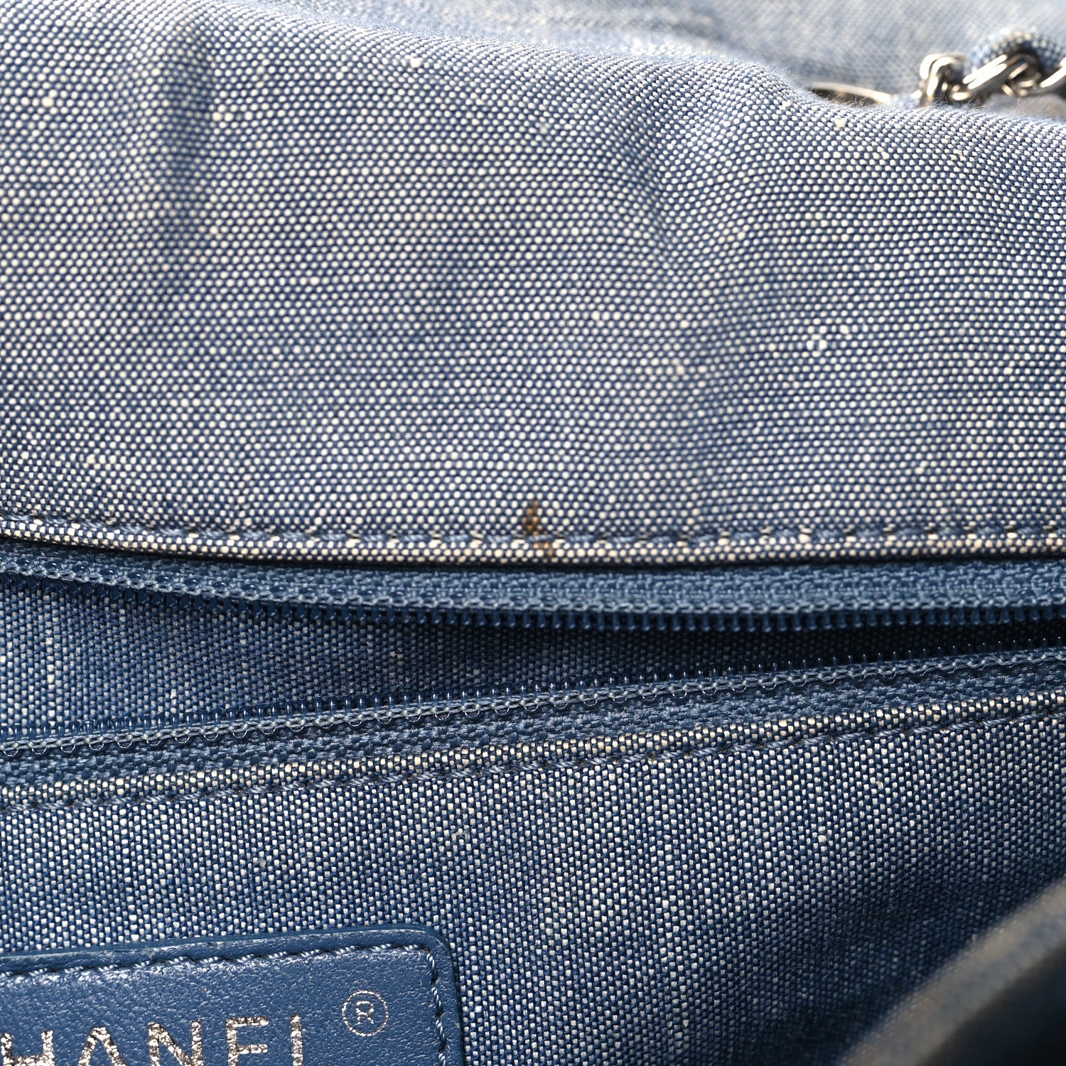 Chanel Denim Quilted Medium Graphic Flap Light Blue 11 of 13