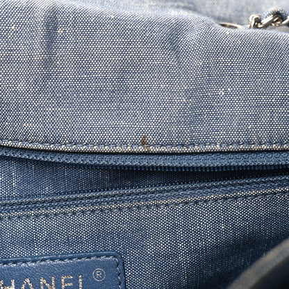 Chanel Denim Quilted Medium Graphic Flap Light Blue 11 of 13