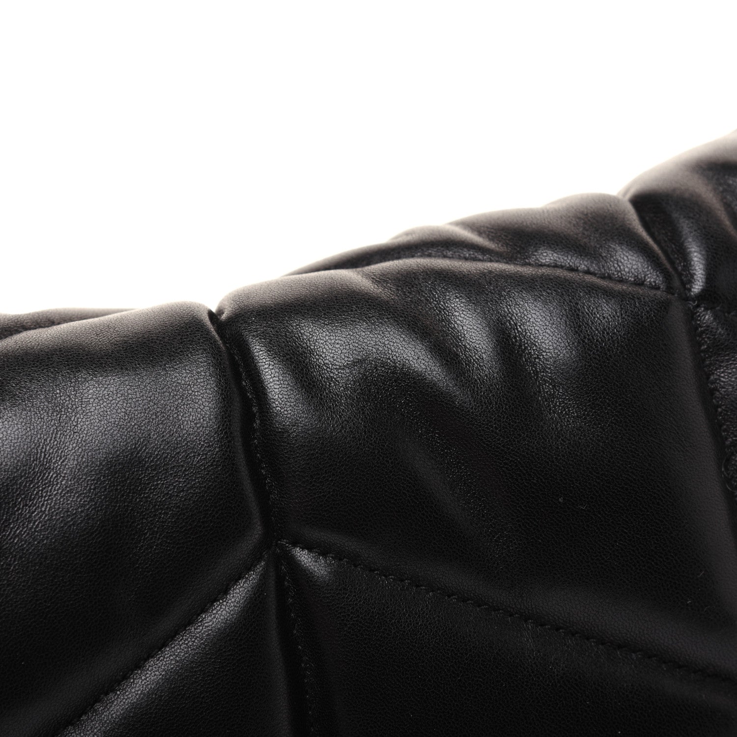 Saint Laurent Lambskin Quilted Medium Loulou Puffer Monogram Chain Satchel Black 18 of 23
