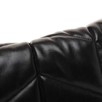 Saint Laurent Lambskin Quilted Medium Loulou Puffer Monogram Chain Satchel Black 18 of 23