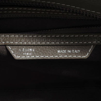 Celine Drummed Calfskin Micro Luggage Souris 6 of 9