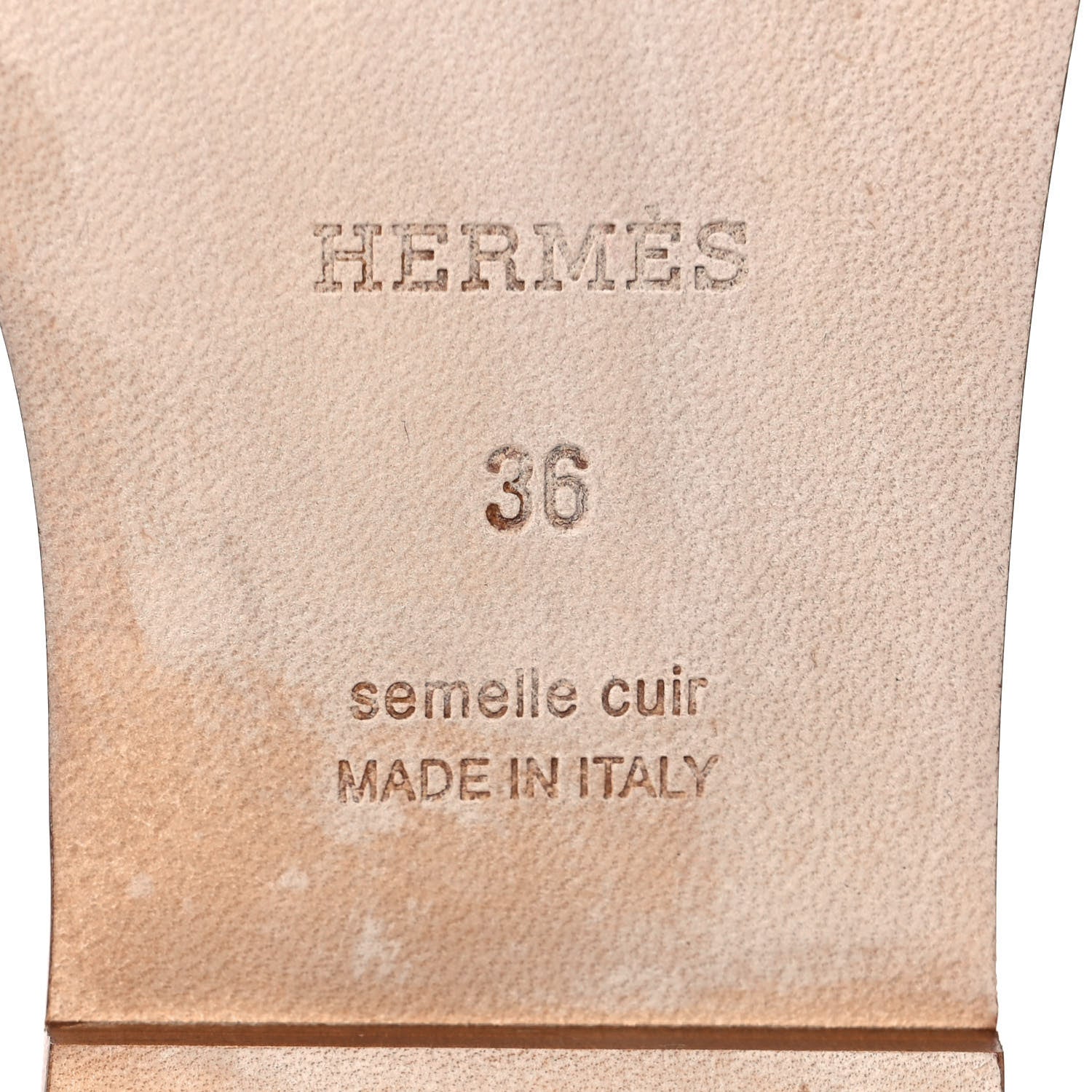 Hermes Box Calfskin Oran Sandals 36 Gold 6 of 10