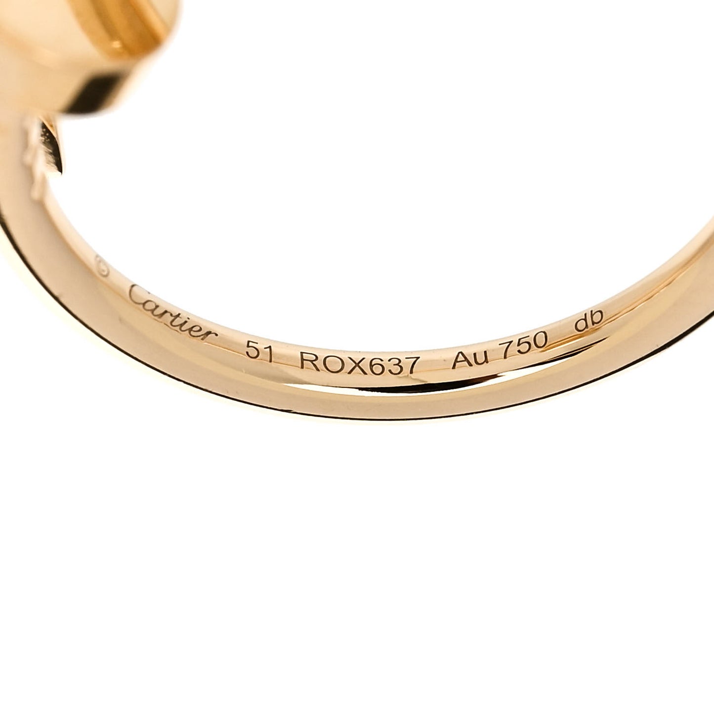 18K Yellow Gold Small Juste Un Clou Ring 51 5.75