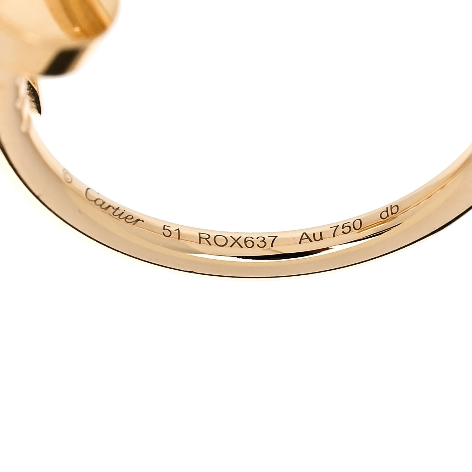 Cartier 18K Yellow Gold Small Juste Un Clou Ring 51 5.75 4 of 5