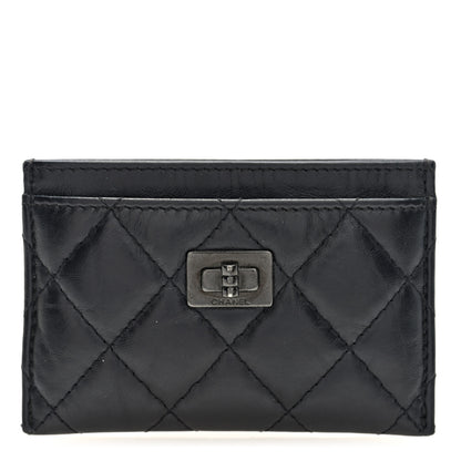 Chanel Aged Calfskin Quilted Reissue Card Holder So Black 1 of 7