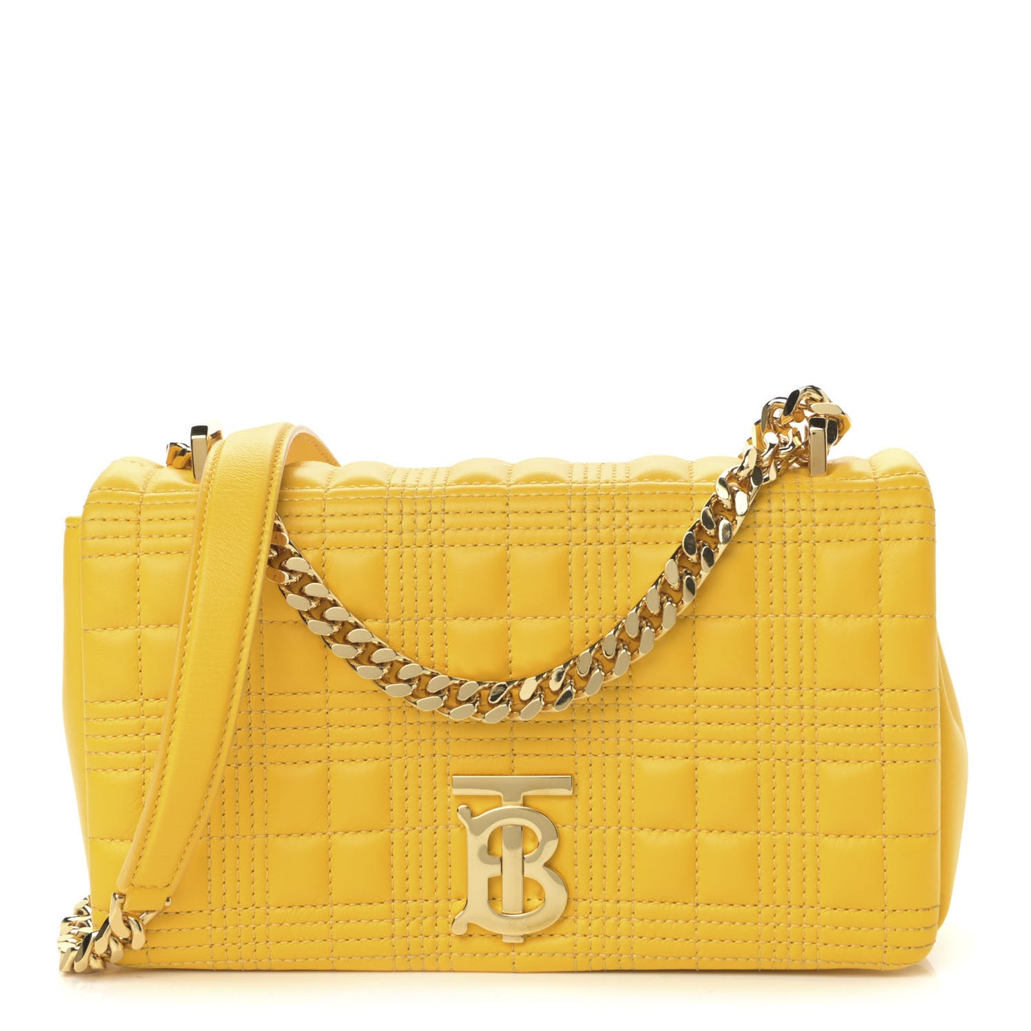 Lambskin Quilted Small Lola Bag Deep Saffron