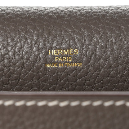 Hermes Taurillon Clemence Sac Roulis 23 Etoupe 7 of 8