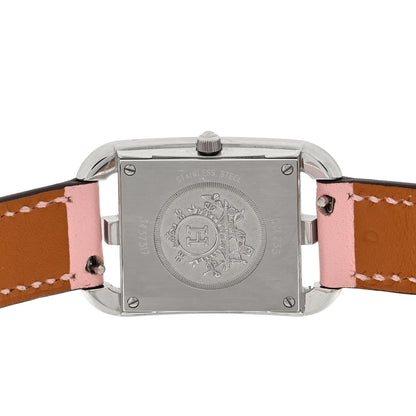 Hermes Stainless Steel Swift Diamond Pink Sapphire Mother of Pearl 23mm Cape Cod Double Tour Quartz Watch Rose Sakura 4 of 5