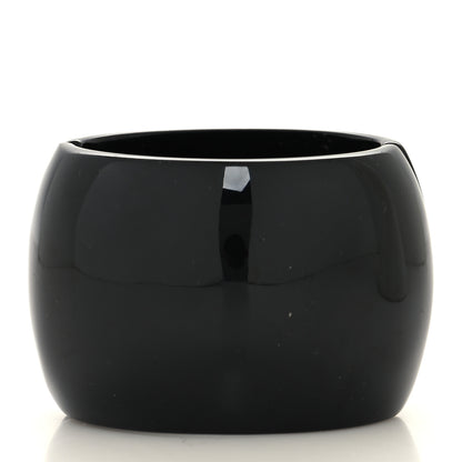 Chanel Resin Strass CC Cuff Bracelet Black 3 of 4