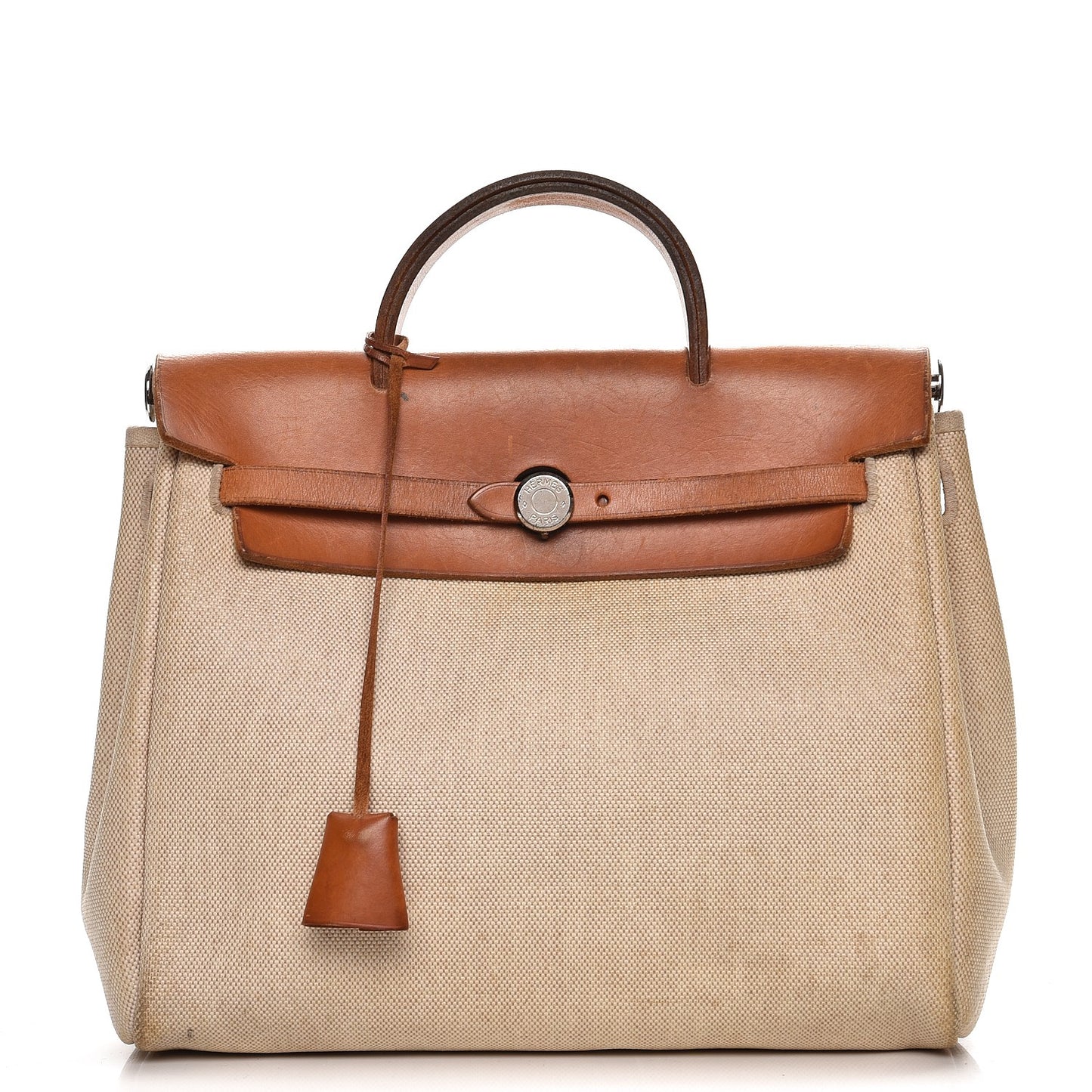 Toile Vache Calfskin Herbag 30 PM Backpack Natural