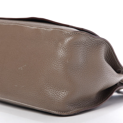 Hermes Taurillon Clemence Jypsiere 34 Etoupe 7 of 9