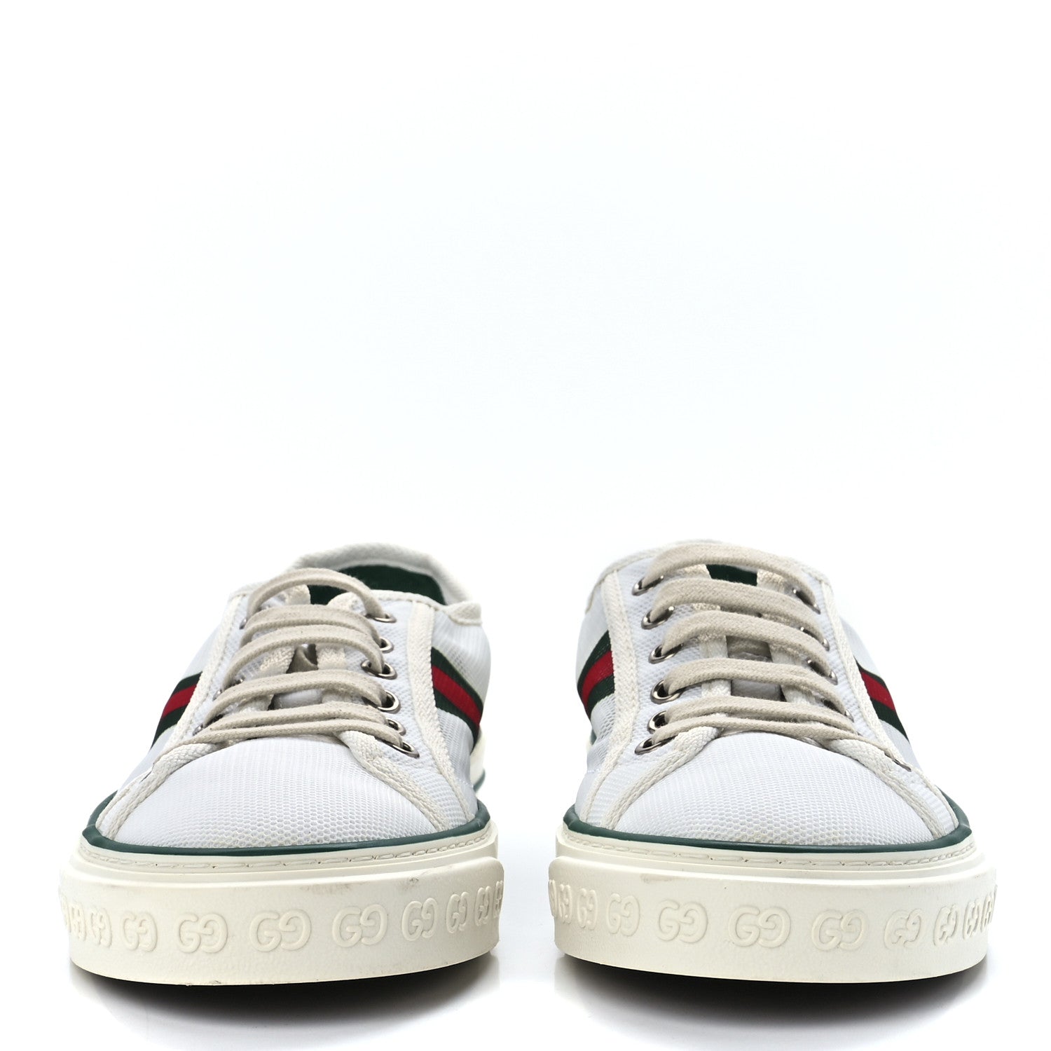 Gucci Canvas Web 1977 Mens Tennis Sneakers 5 Burro Mystic White 2 of 8