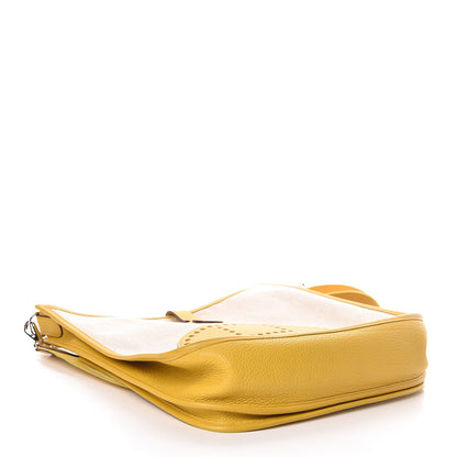 Hermes Toile Taurillon Clemence Evelyne III GM Jaune 4 of 9