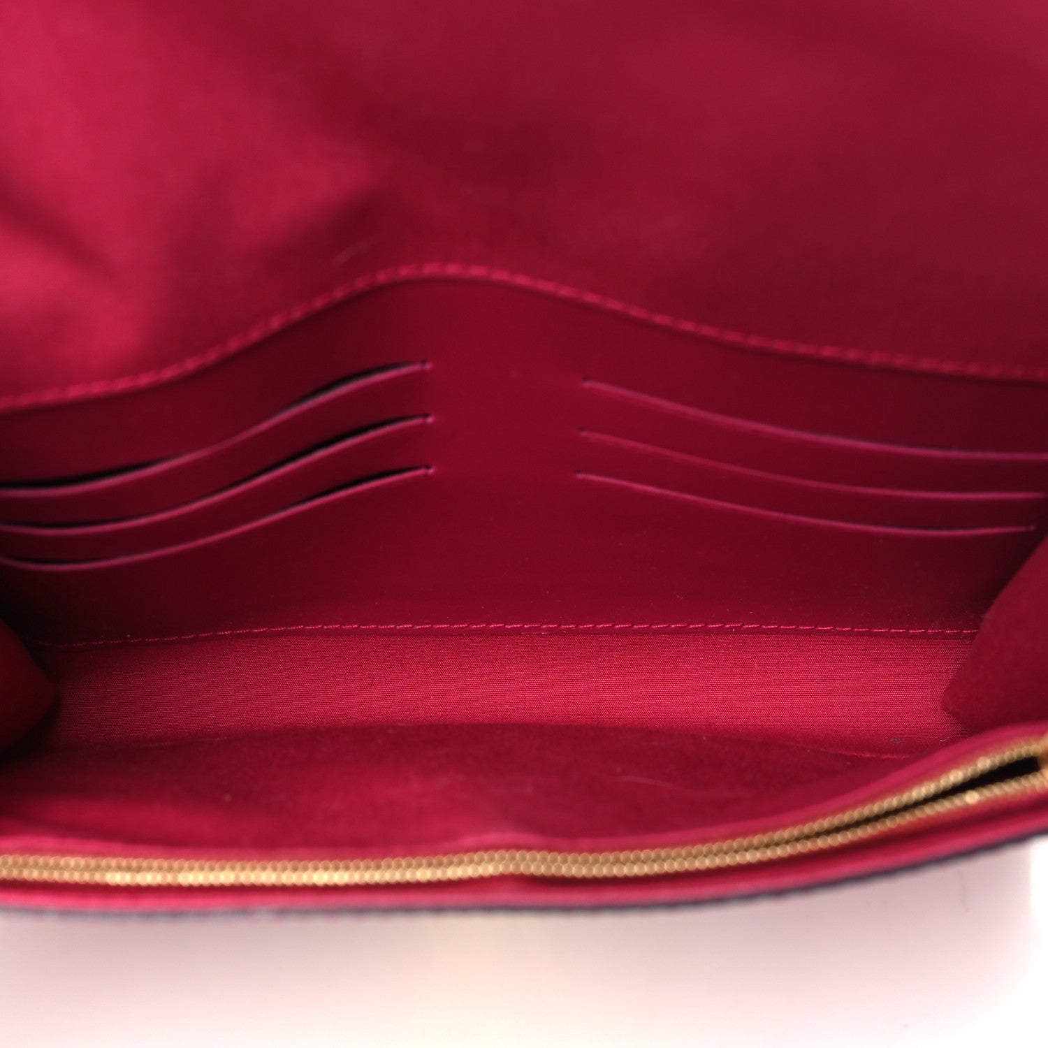 Louis Vuitton Patent Louise Clutch Rose Indien 5 of 7