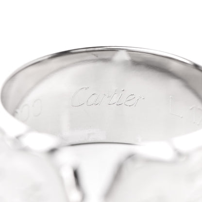 Cartier 18K White Gold C De Christmas Ring 50 5.25 5 of 6