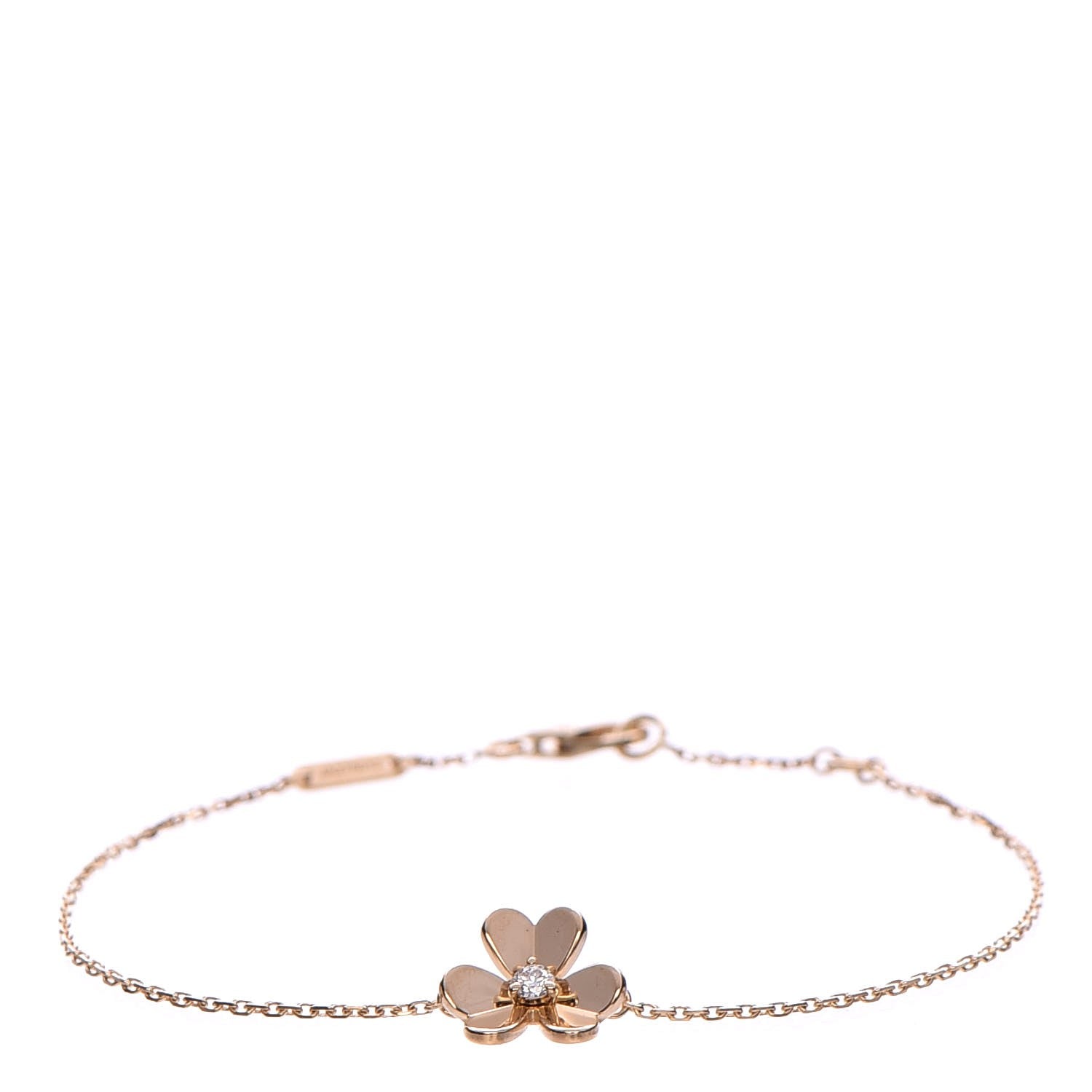 Van Cleef & Arpels 18K Yellow Gold Diamond Mini Frivole Bracelet 1 of 5