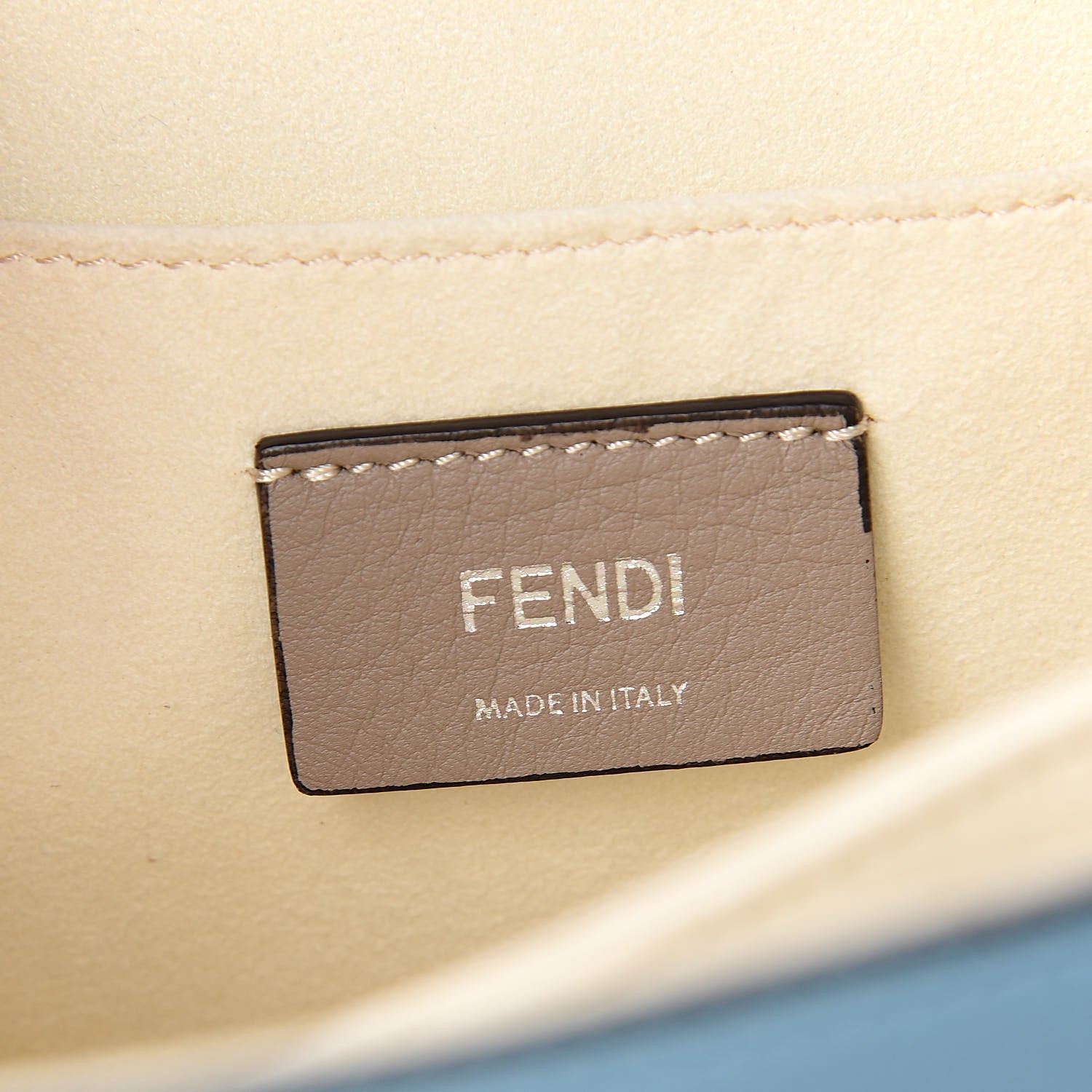 Fendi Vitello Liberty Scalloped Studded Flowers and Bows Kan I Shoulder Bag White Multicolor 6 of 13