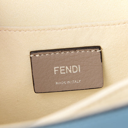 Fendi Vitello Liberty Scalloped Studded Flowers and Bows Kan I Shoulder Bag White Multicolor 6 of 13