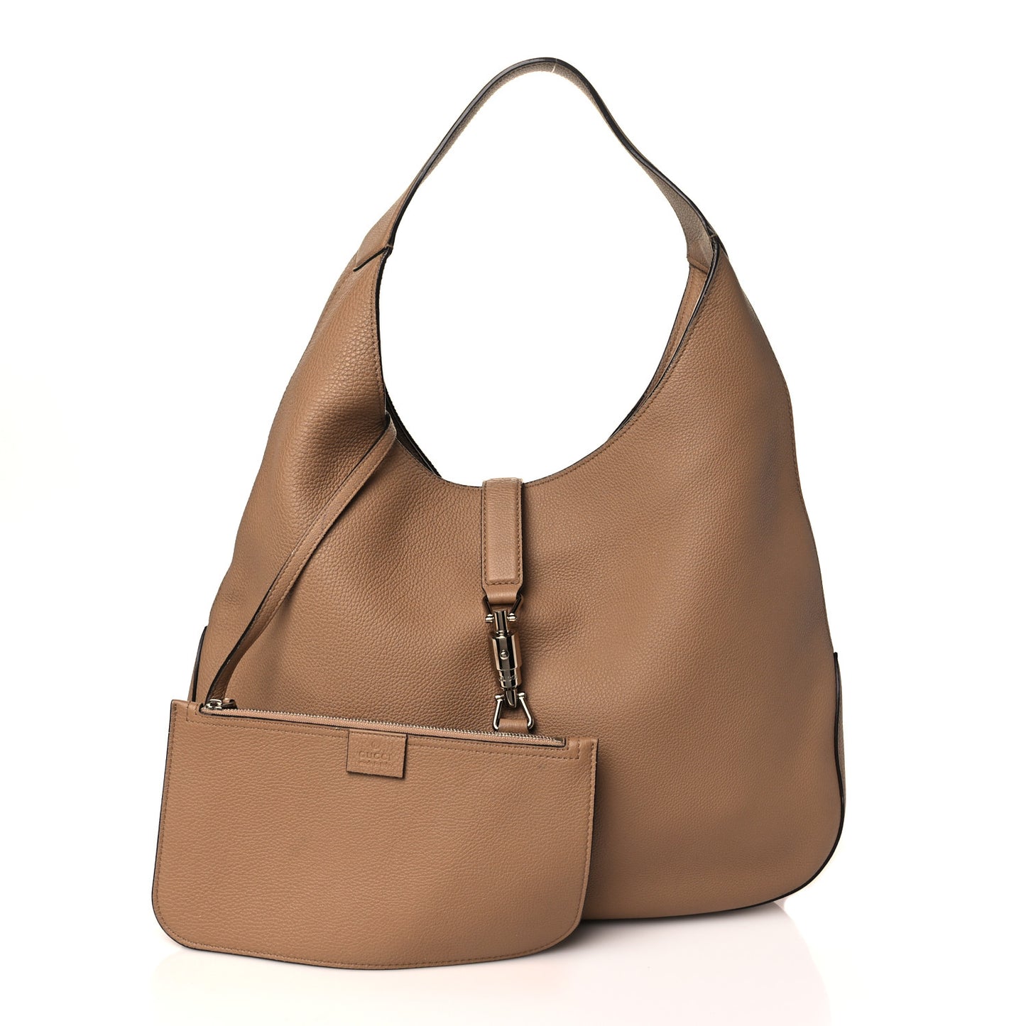 Soft Grained Calfskin Large Jackie Hobo Classic Camel