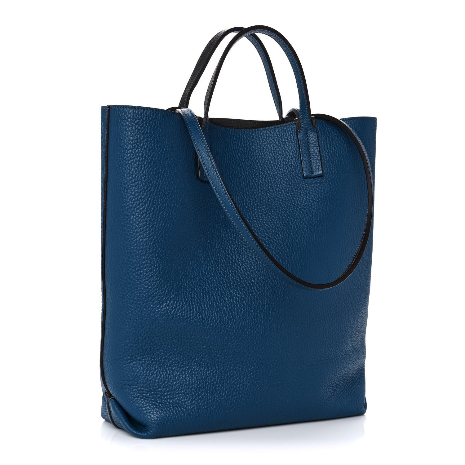 Moynat Taurillon Blush Calfskin Quattro Reversible Tote TPM Blue Zinc 5 of 15