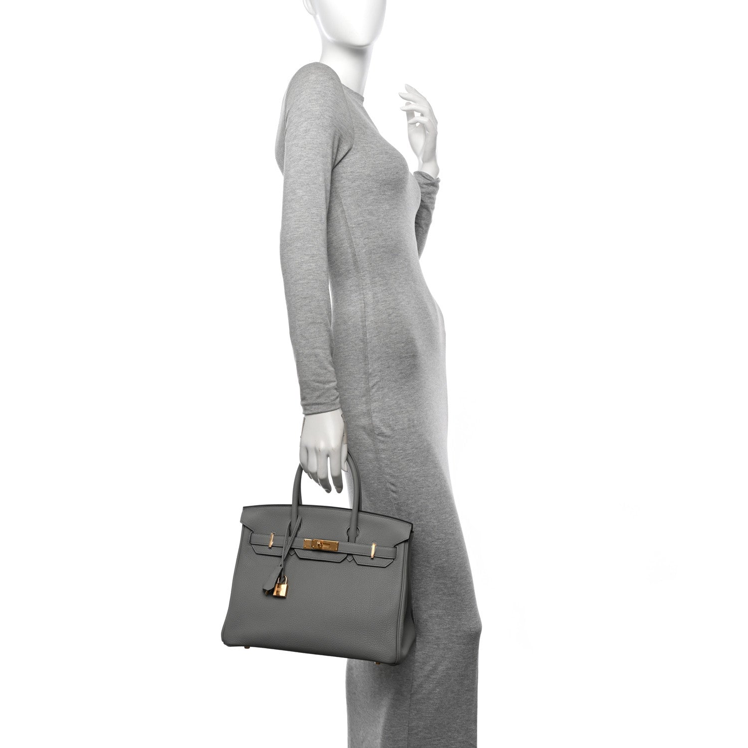 Hermes Togo BIRKIN 30 Gris Mouette 2 of 12