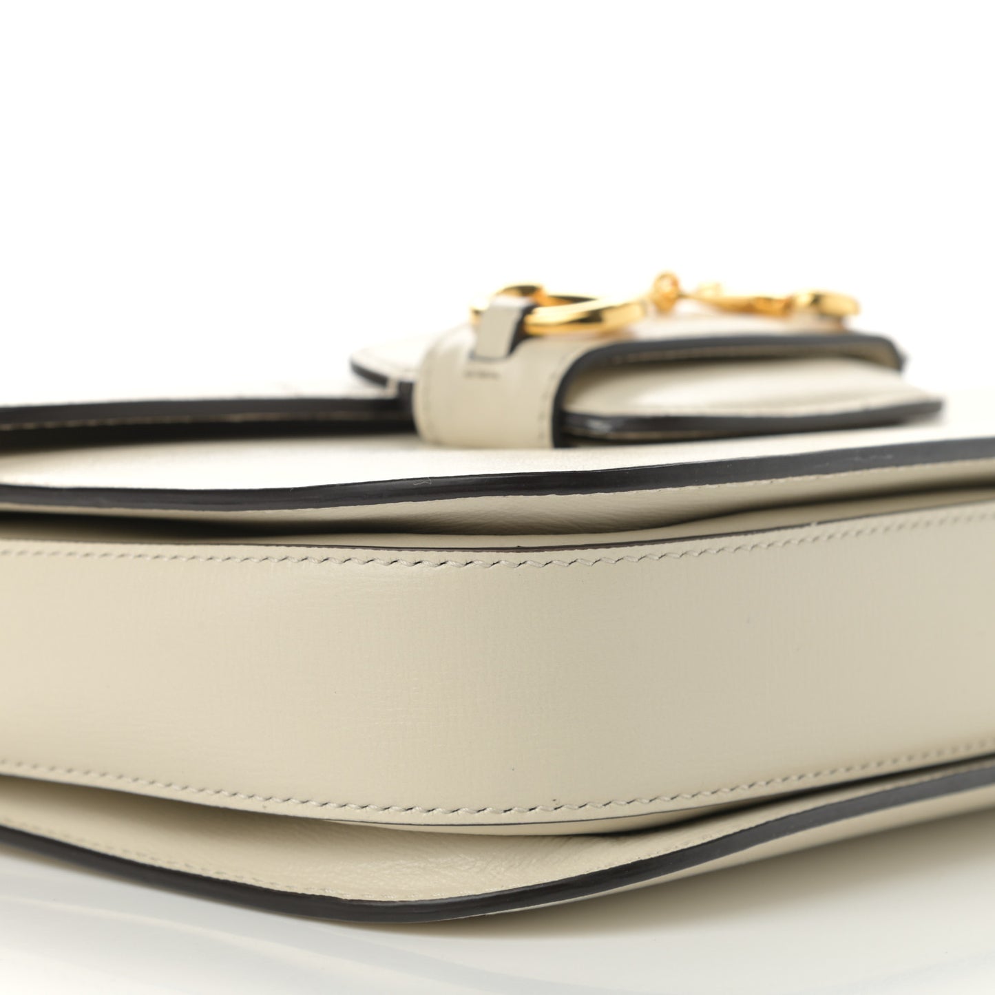 Azalea Calfskin Horsebit 1955 Shoulder Bag Mystic White