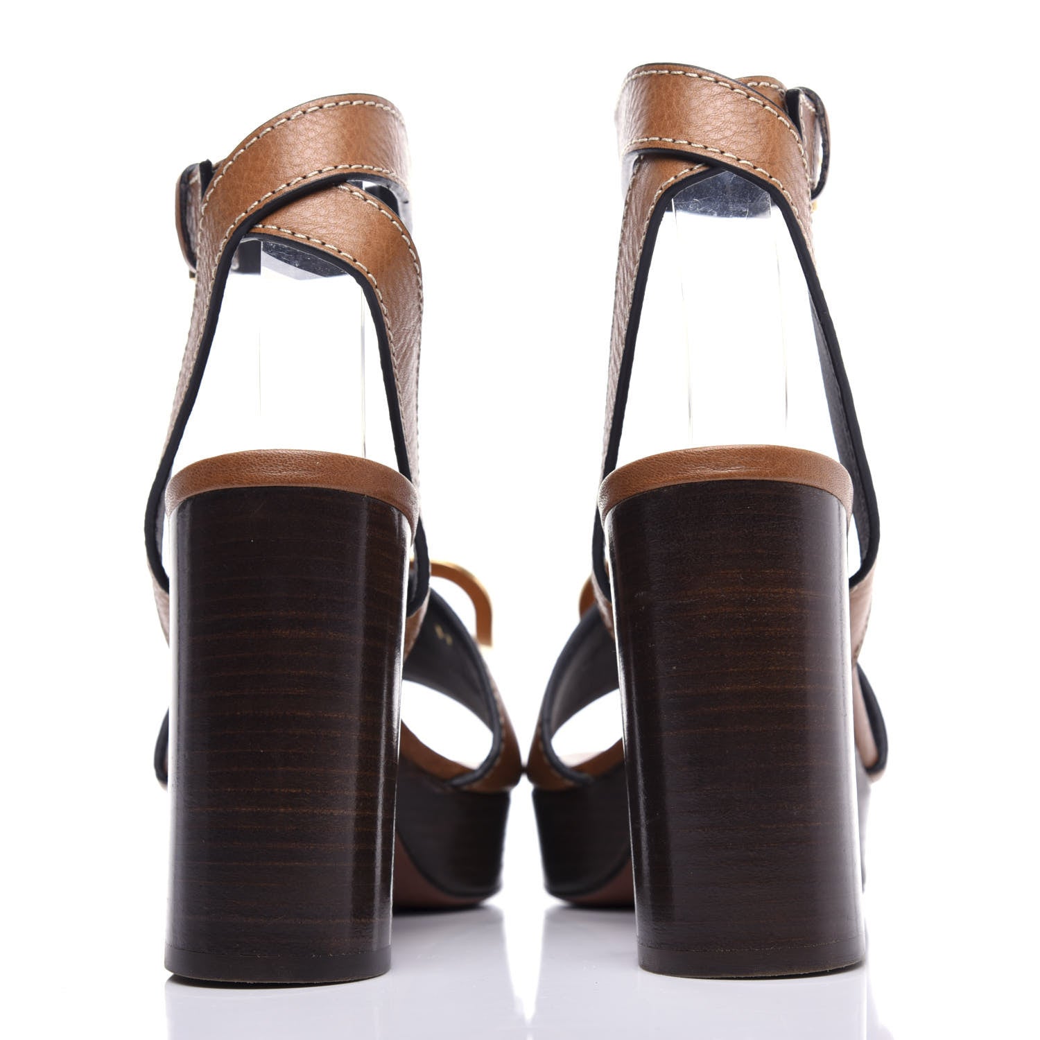 Valentino Garavani Grainy Cowhide VLogo Platform Sandals 37 Cuoio 7 of 10