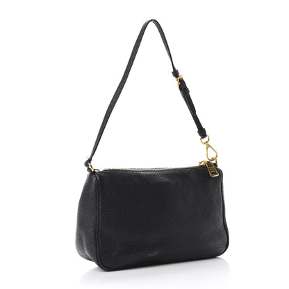 Prada Vitello Daino Pochette Bag Black 3 of 10
