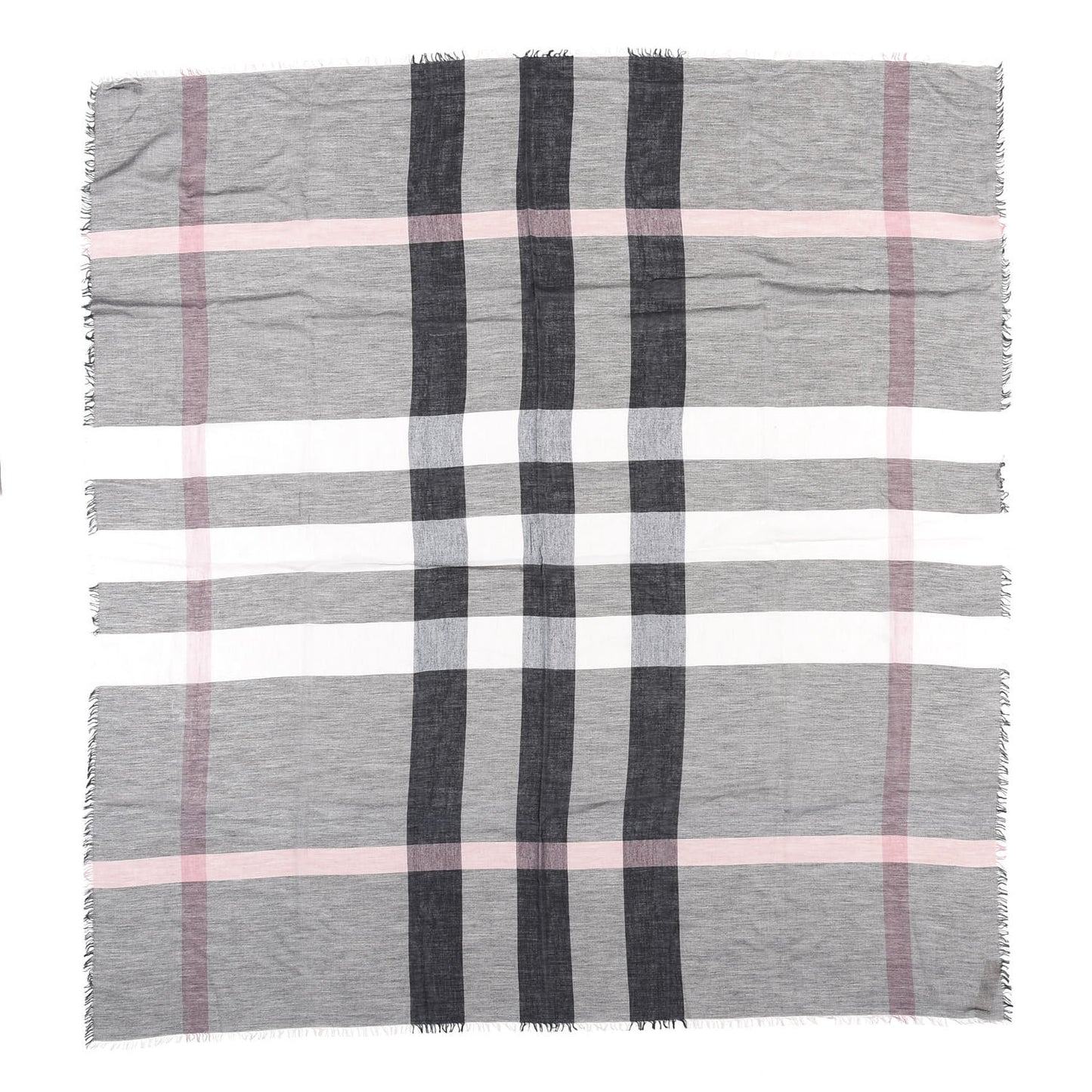 Modal Wool Giant Check Scarf Dark Trench