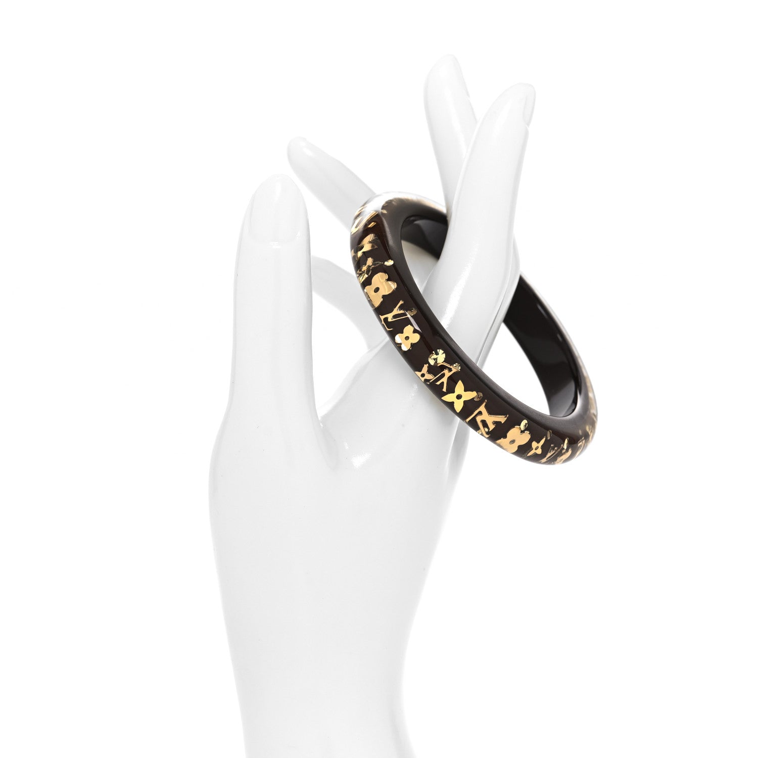 Louis Vuitton Resin Swarovski Medium Inclusion Bracelet PM Marron 2 of 3