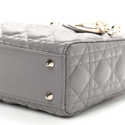 Christian Dior Lambskin Cannage Small My ABCDior Lady Dior Grey 9 of 9